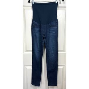 AG Over the Belly Maternity Mama Pregnancy Dark Wash Skinny Jeans 28R / 6